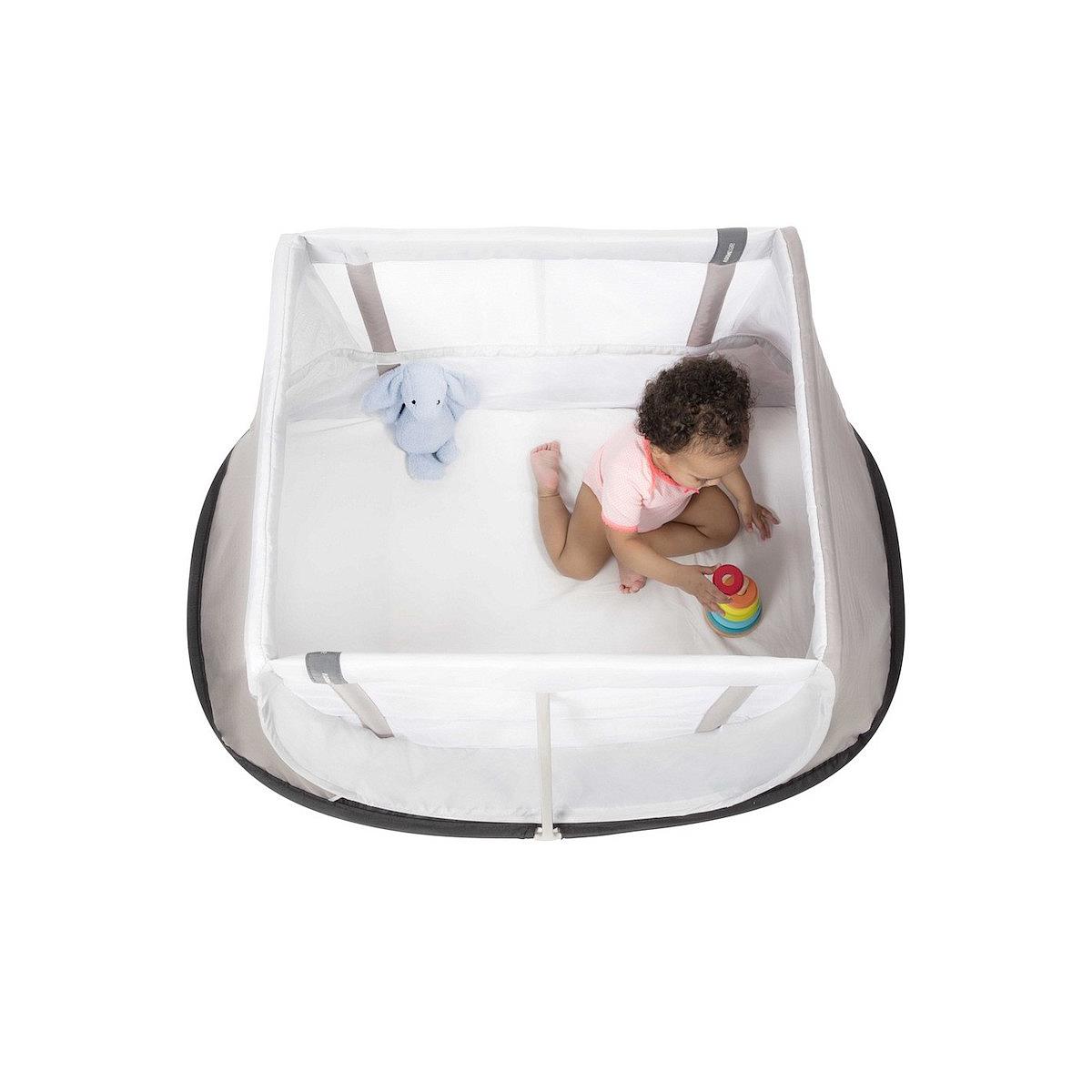 Lit voyage bébé AEROMOOV blanc sable