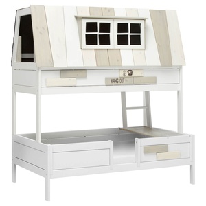 Lits cabane superposés 120x200cm LUXE HANGOUT Lifetime blanc