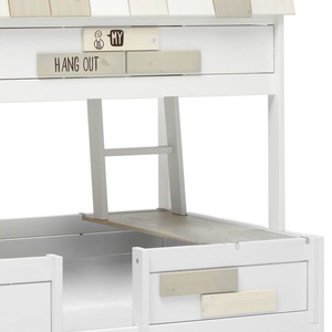 Lits évolutifs cabane 140x200cm LUXE HANGOUT Lifetime blanc