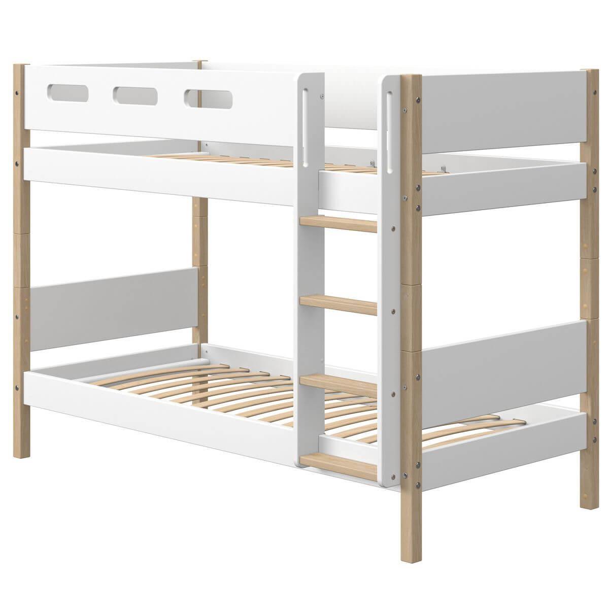 Lits superposé 200x90cm NOR Flexa chêne-blanc
