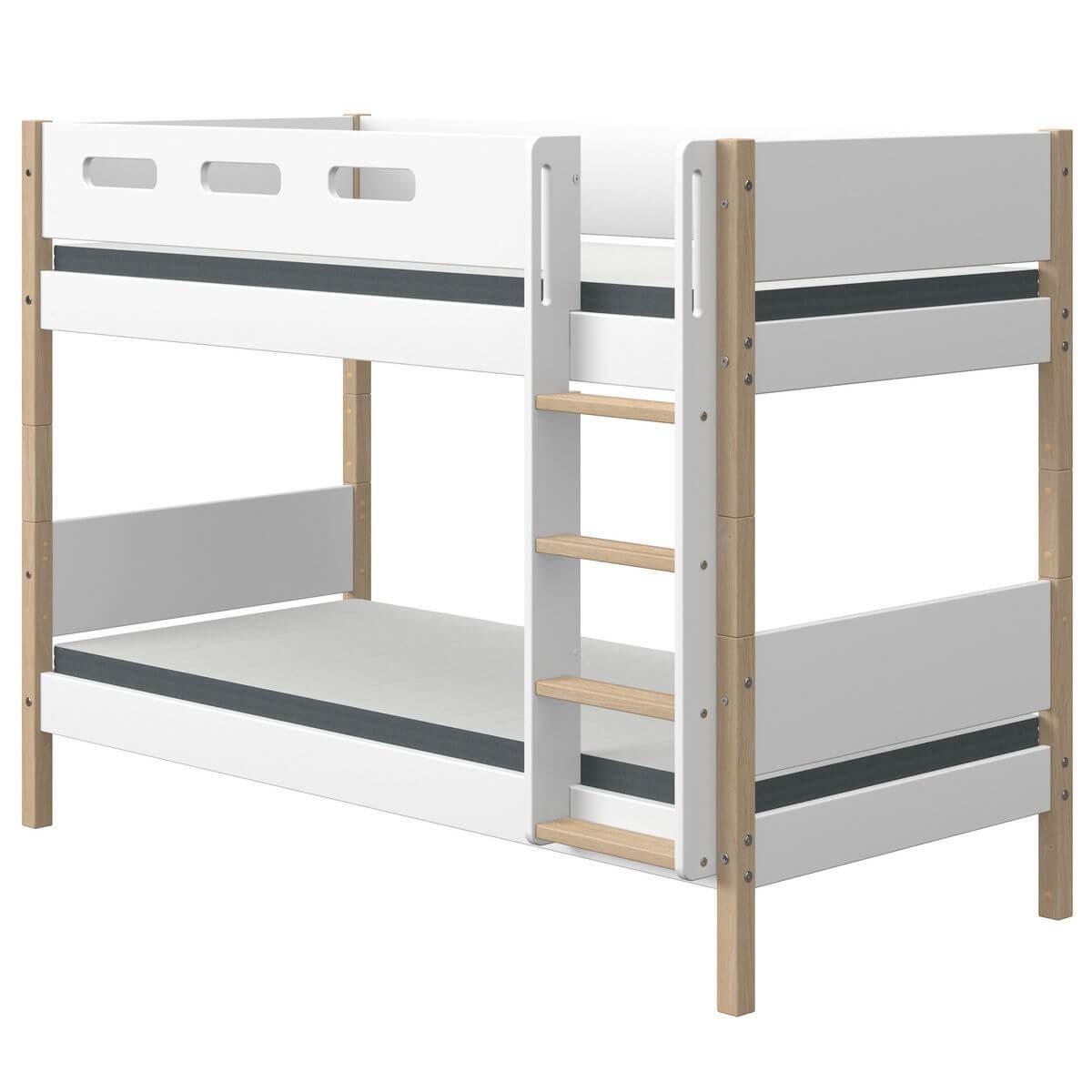 Lits superposé 200x90cm NOR Flexa chêne-blanc