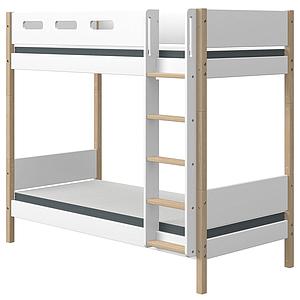 Lits superposé haut 200x90cm NOR Flexa chêne-blanc