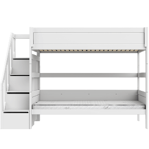 Lits superposés 120x200cm escalier PREMIUM Lifetime white