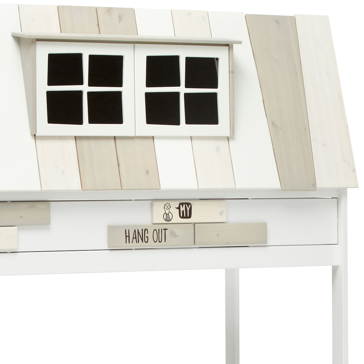 Lits superposés 140x200cm échelle extérieur sommier LUXE HANGOUT Lifetime blanc