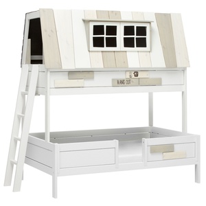 Lits superposés 140x200cm échelle extérieur sommier LUXE HANGOUT Lifetime blanc