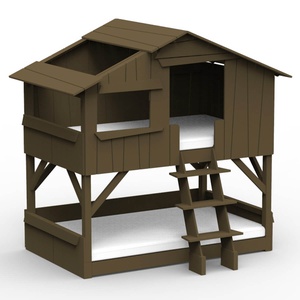 Lits superposés 90x190cm CABANE Mathy by Bols artichaut