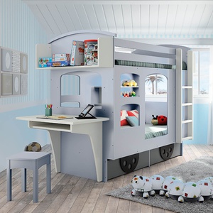 Lits superposés 90x190cm WAGON Mathy by Bols blanc