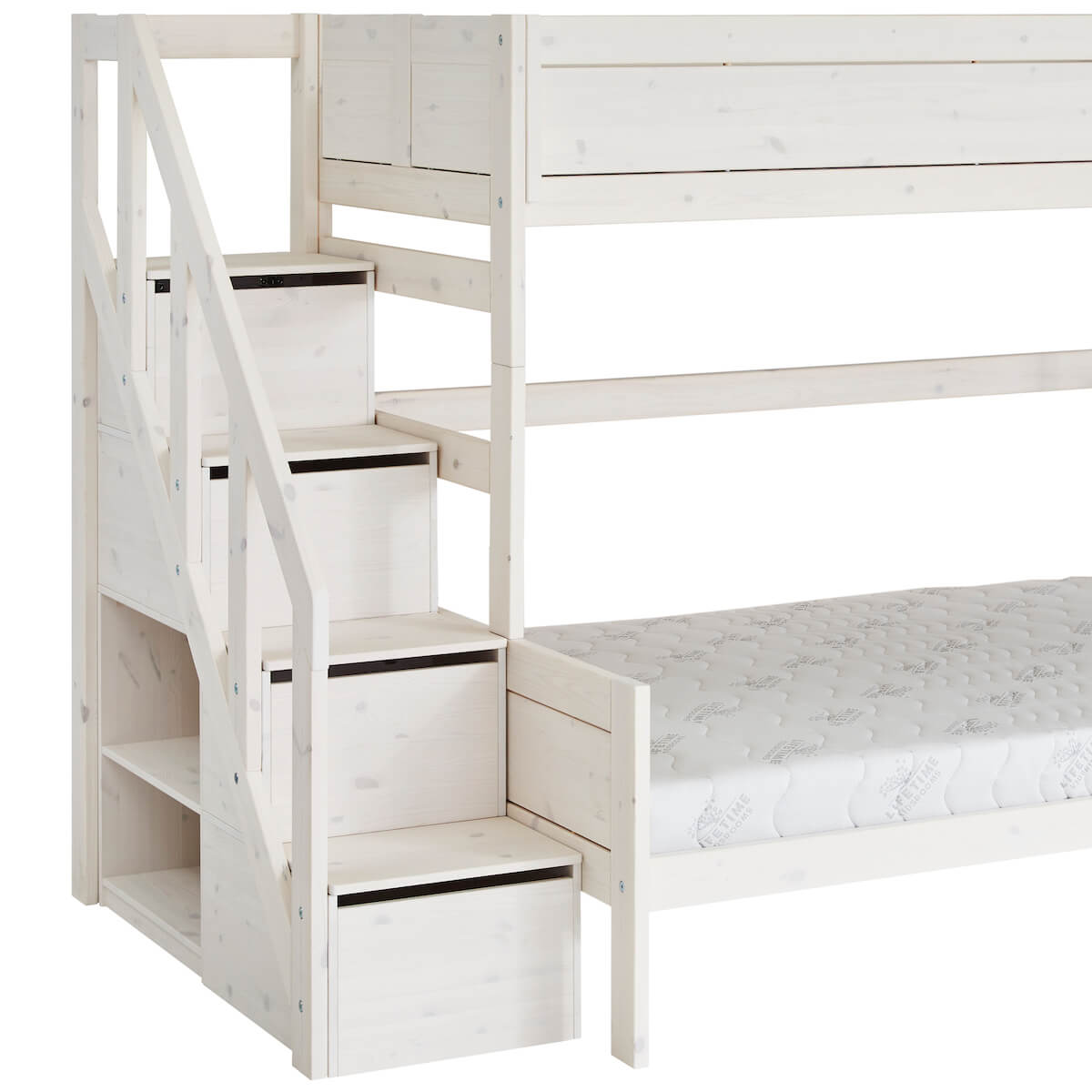 Lits superposés 90x200cm/140x200cm FAMILY Lifetime whitewash