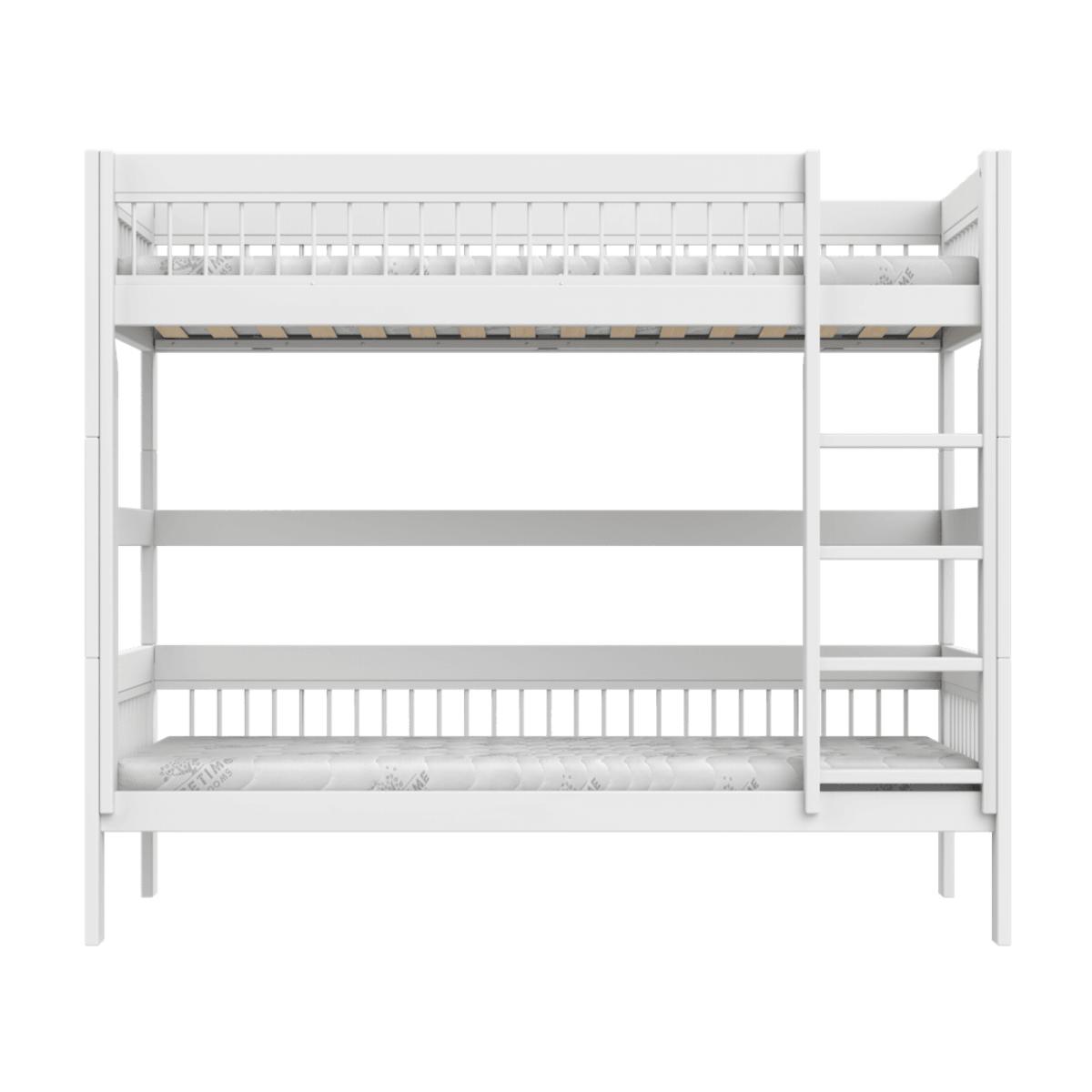 Lits superposés 90x200cm échelle droite BREEZE LUX Lifetime blanc