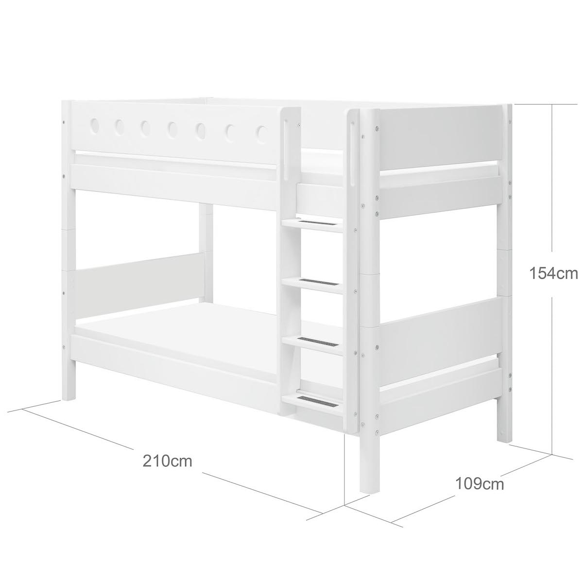 Lits superposés 90x200cm WHITE Flexa blanc-blanc