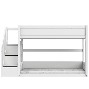 Lits superposés bas 90x200cm DELUXE Lifetime blanc