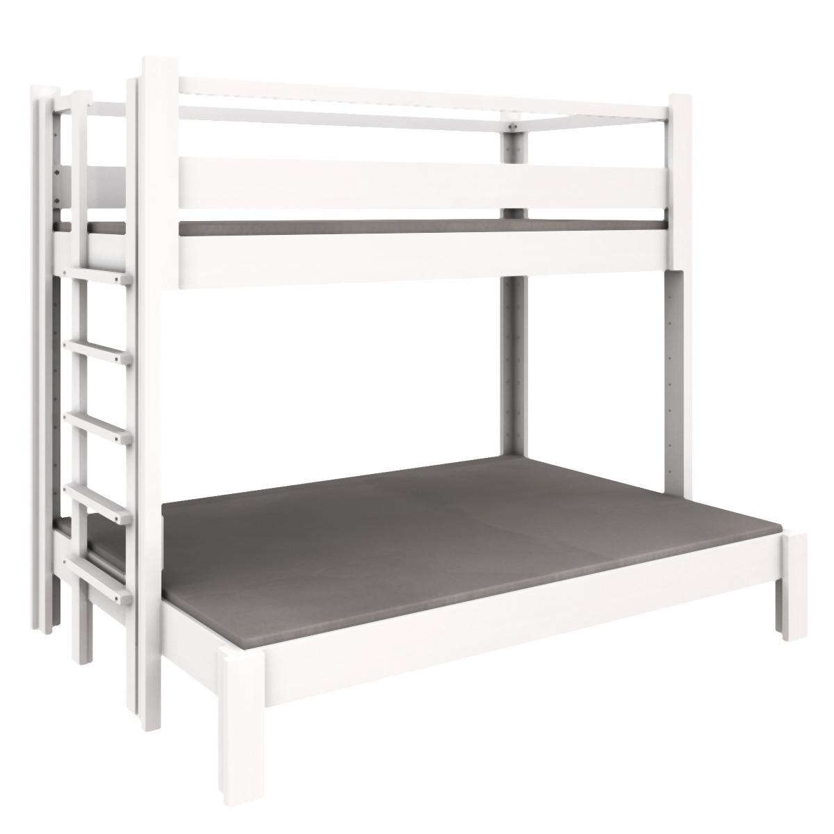 Lits superposés Twin-over-full 90-140x200cm DESTYLE de Breuyn laqué blanc