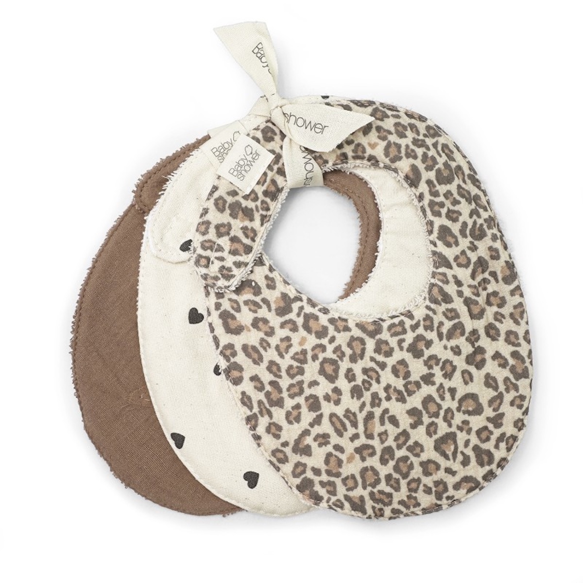 Lot 3 bavoirs Babyshower wild print