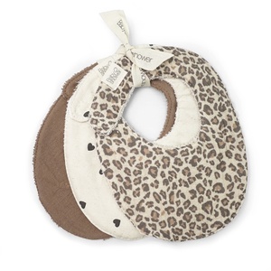 Lot 3 bavoirs Babyshower wild print