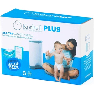 Lot de 3 recharges pour poubelle à langes ECO PLUS 26l Korbell 