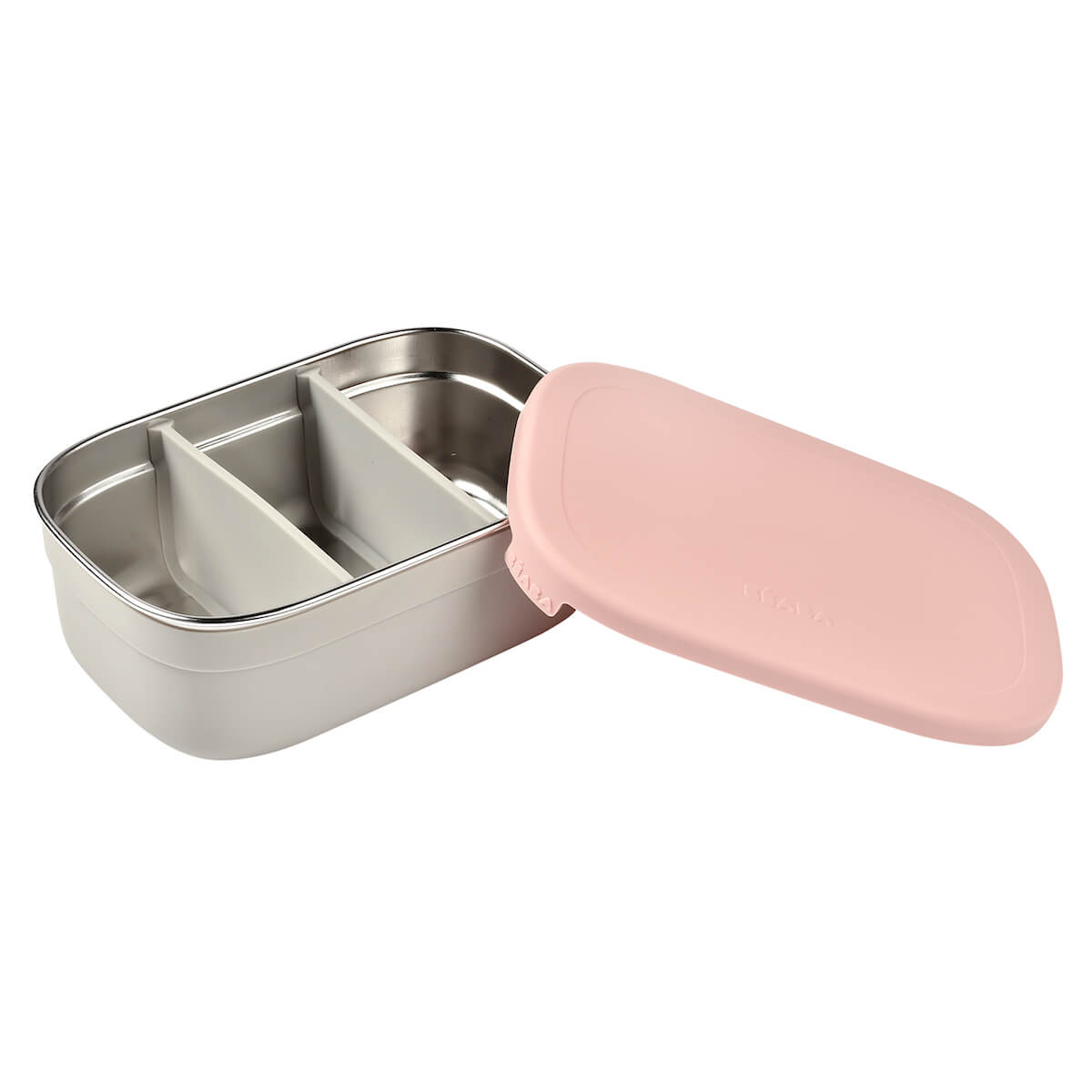 Lunch box inox Beaba gris rosa