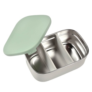 Lunch box inox Beaba gris verde