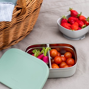 Lunch box inox Beaba gris verde