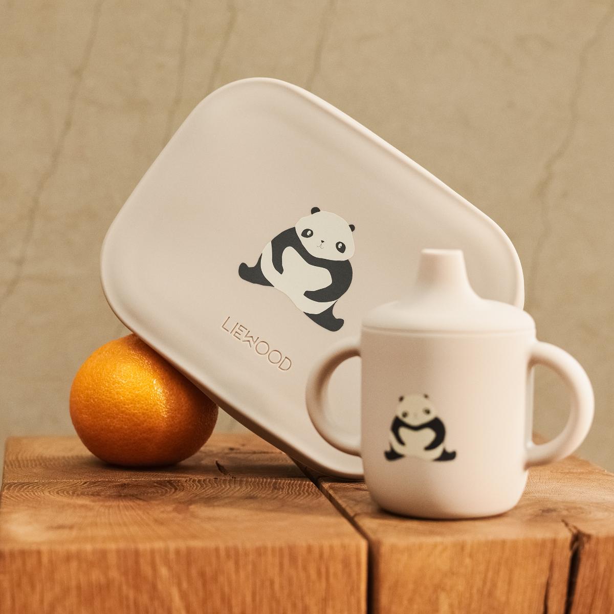 Lunchbox ARTHUR Liewood Panda Sandy dark grey