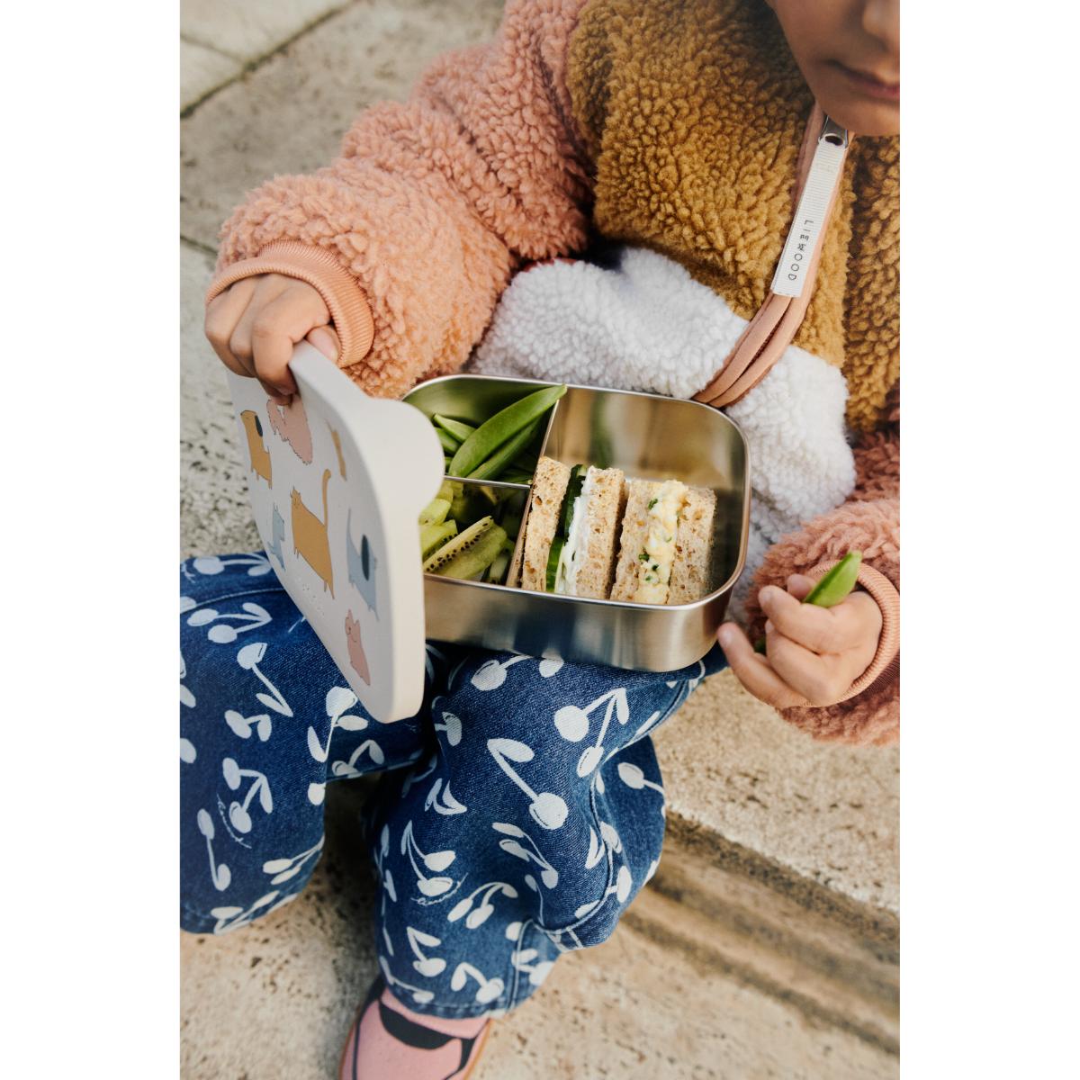 Lunchbox ARTHUR printed Liewood Cats and Dogs sandy