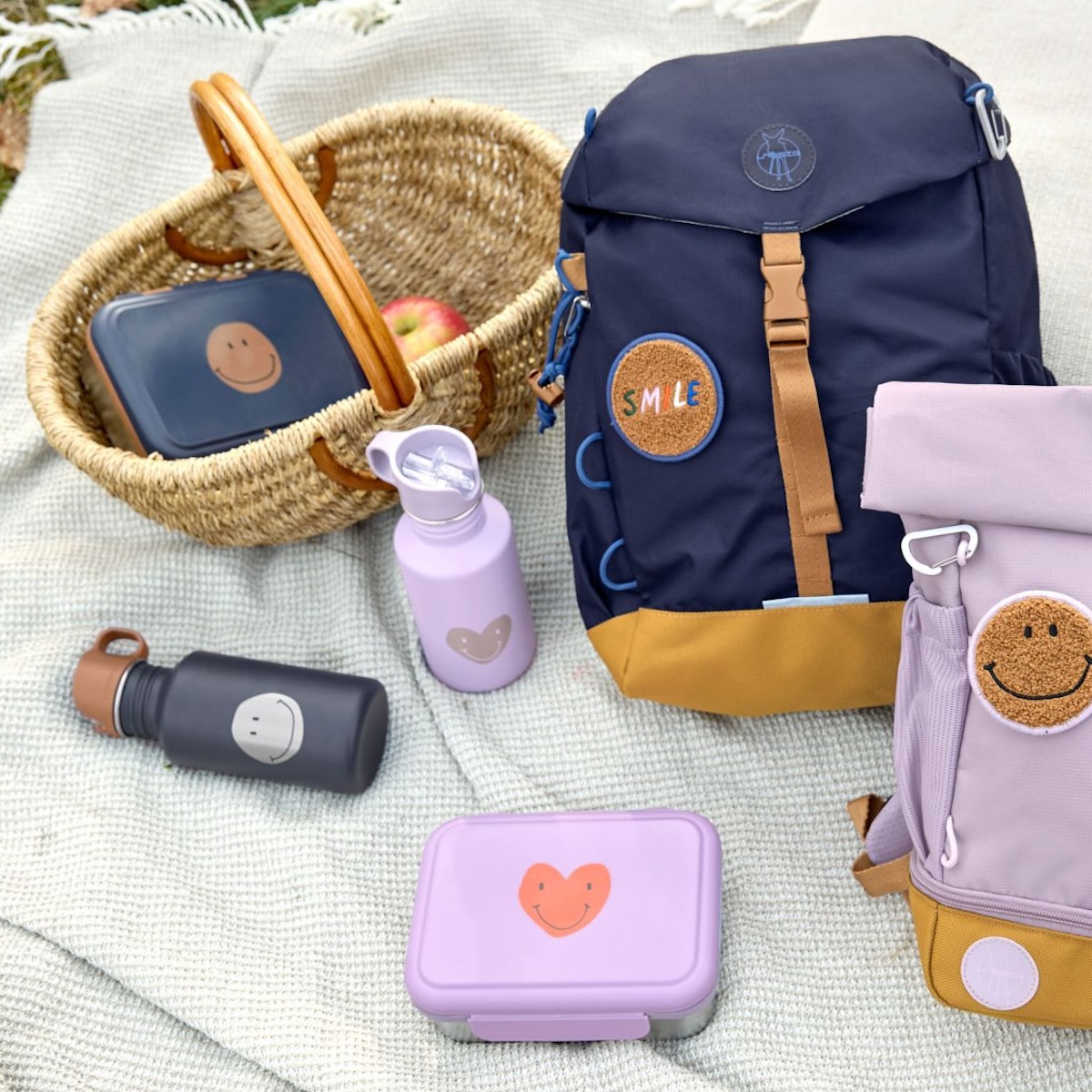 Lunchbox Little Gang Heart Laessig lilac