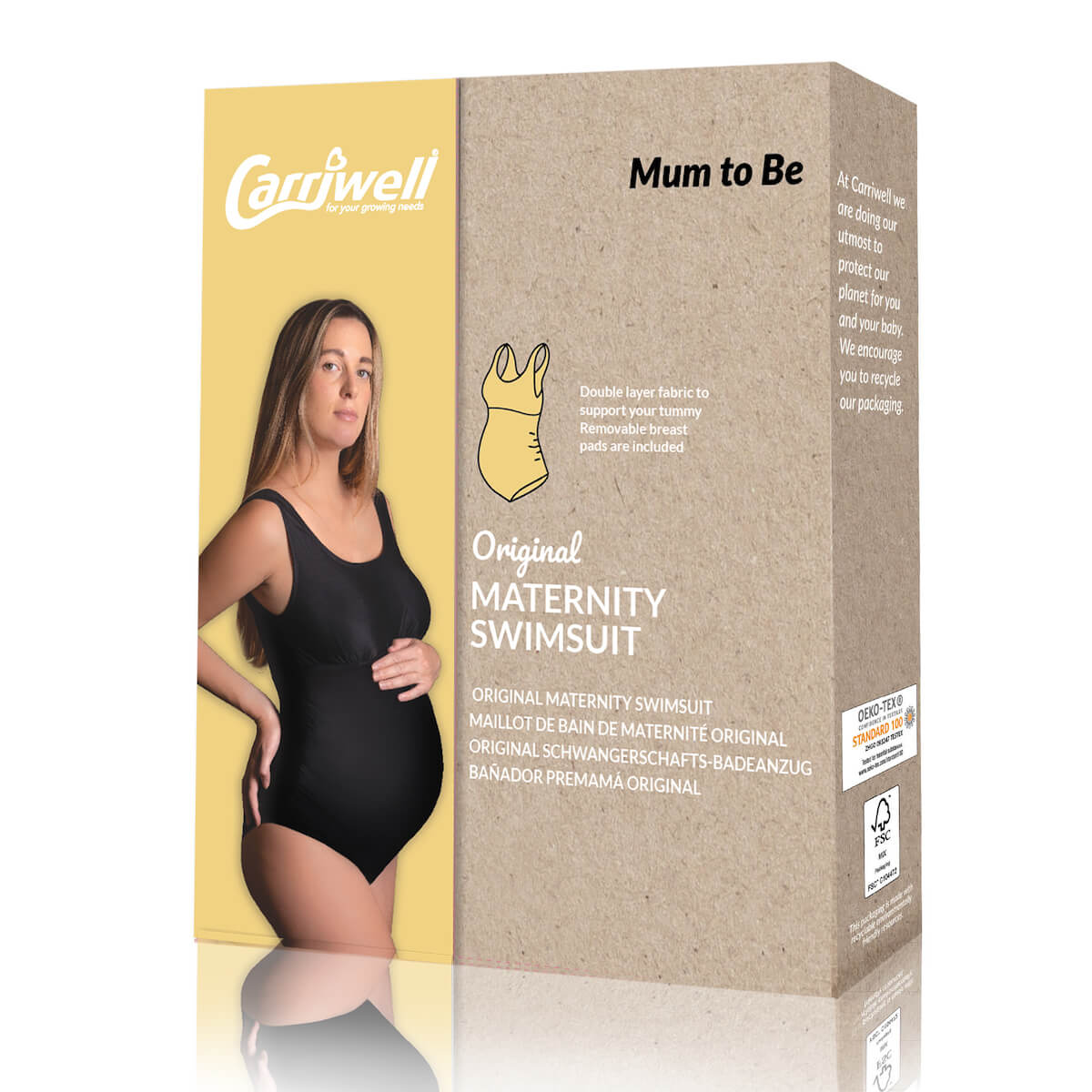 Maillot de Bain de Maternite Original S Carriwell Noir