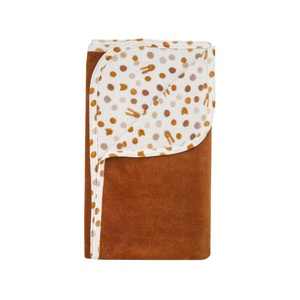 Manta terciopelo Wooly Organic caramel