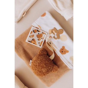 Manta terciopelo Wooly Organic caramel