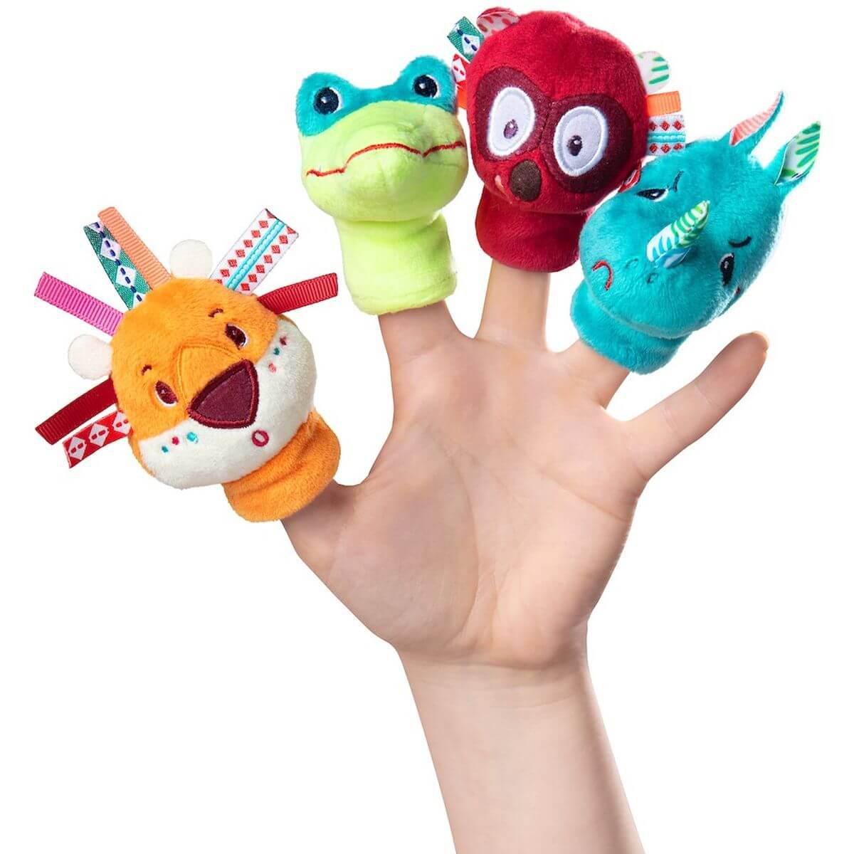 Marionnettes De Doigts En Bois Boucle D'Or Et Les Trois Ours - Bigjigs Toys - 6 Pièces - Dès 3 Ans