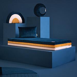Matelas 60x120cm ZANZIBAR SAVANNA Nobodinoz night blue