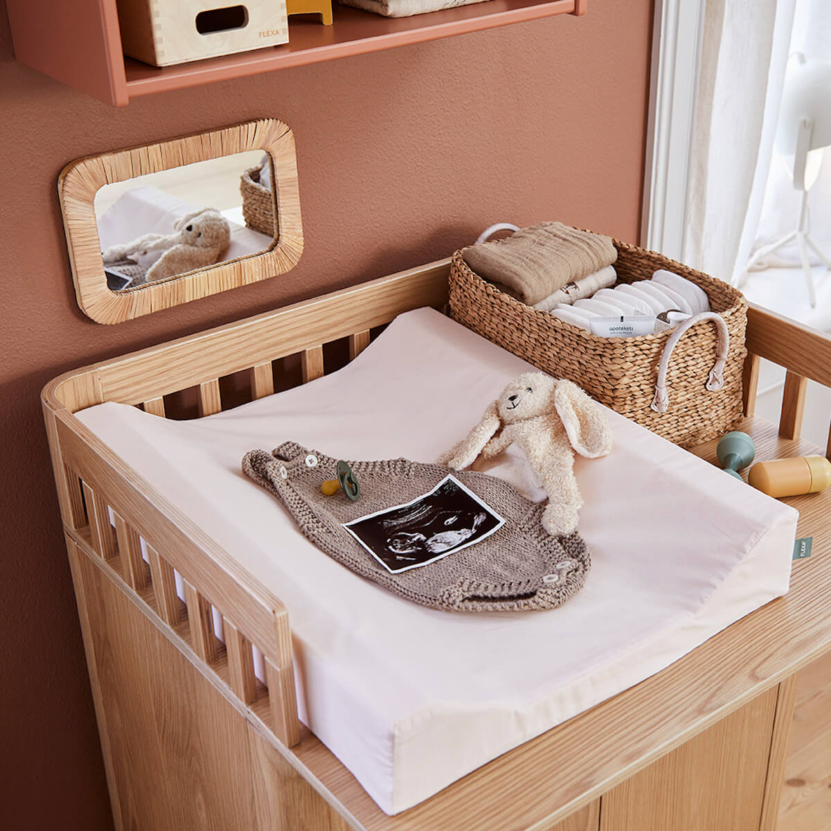 Matelas à langer 64x50 DAWN FLEXA mauve morn