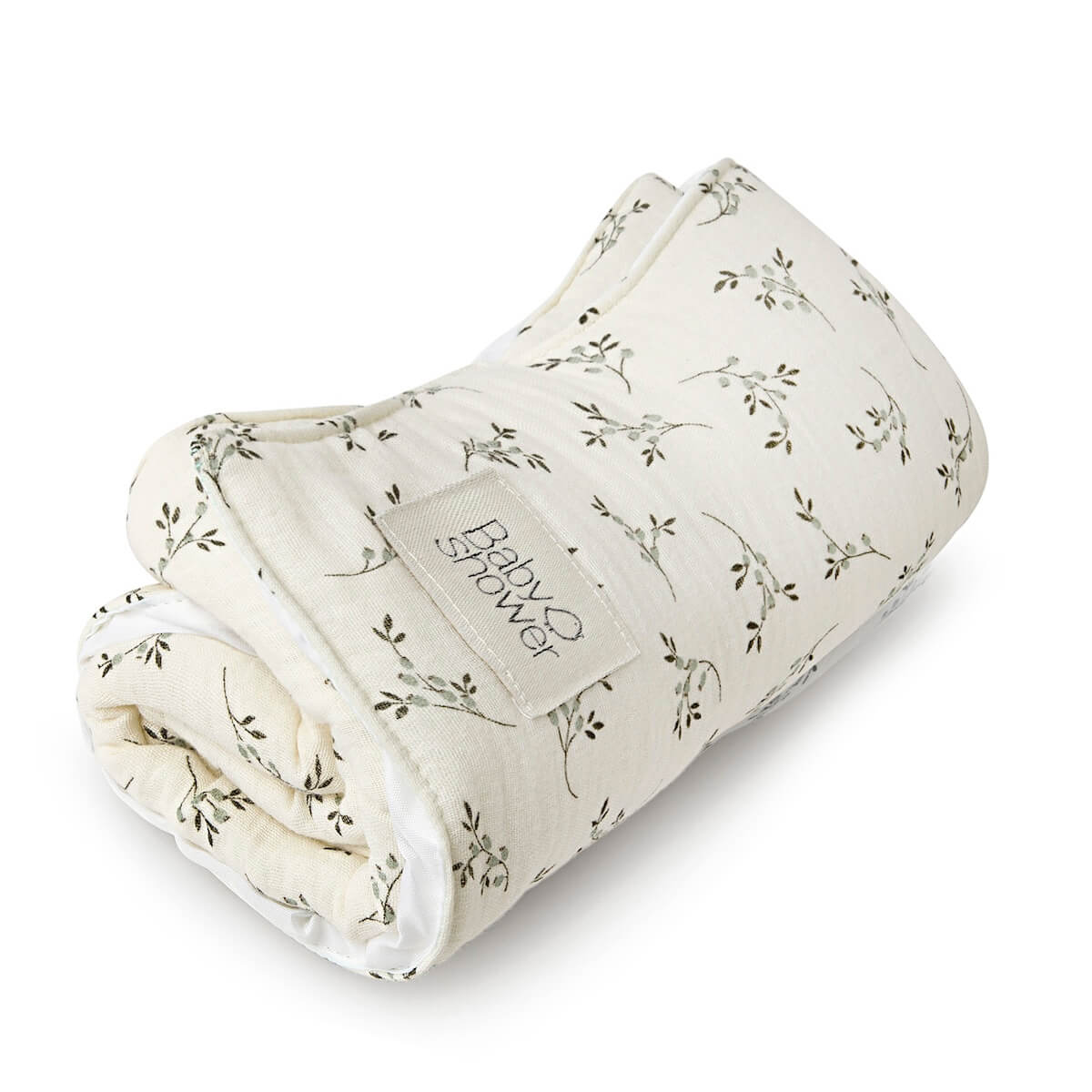 Matelas à langer NOMADE KNOT Babyshower olive bloom