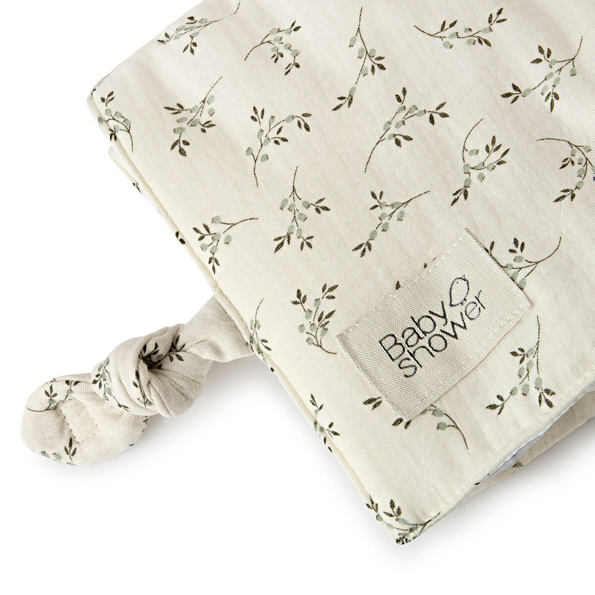 Matelas à langer NOMADE KNOT Babyshower olive bloom