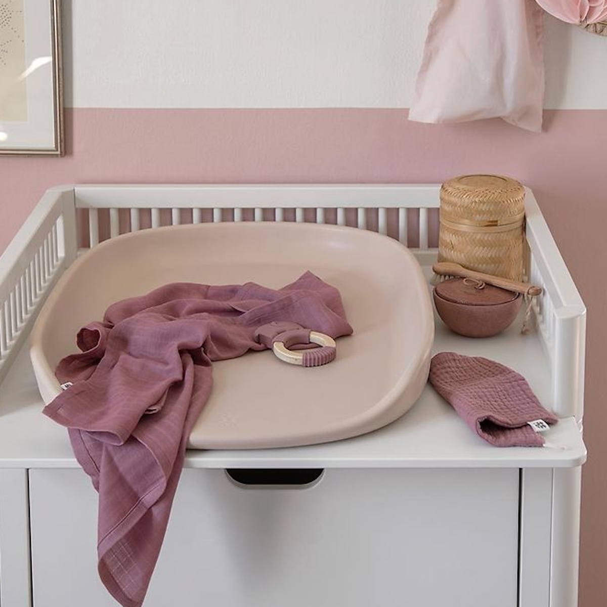 Matelas à langer PUSLE PUR Sebra mist beige