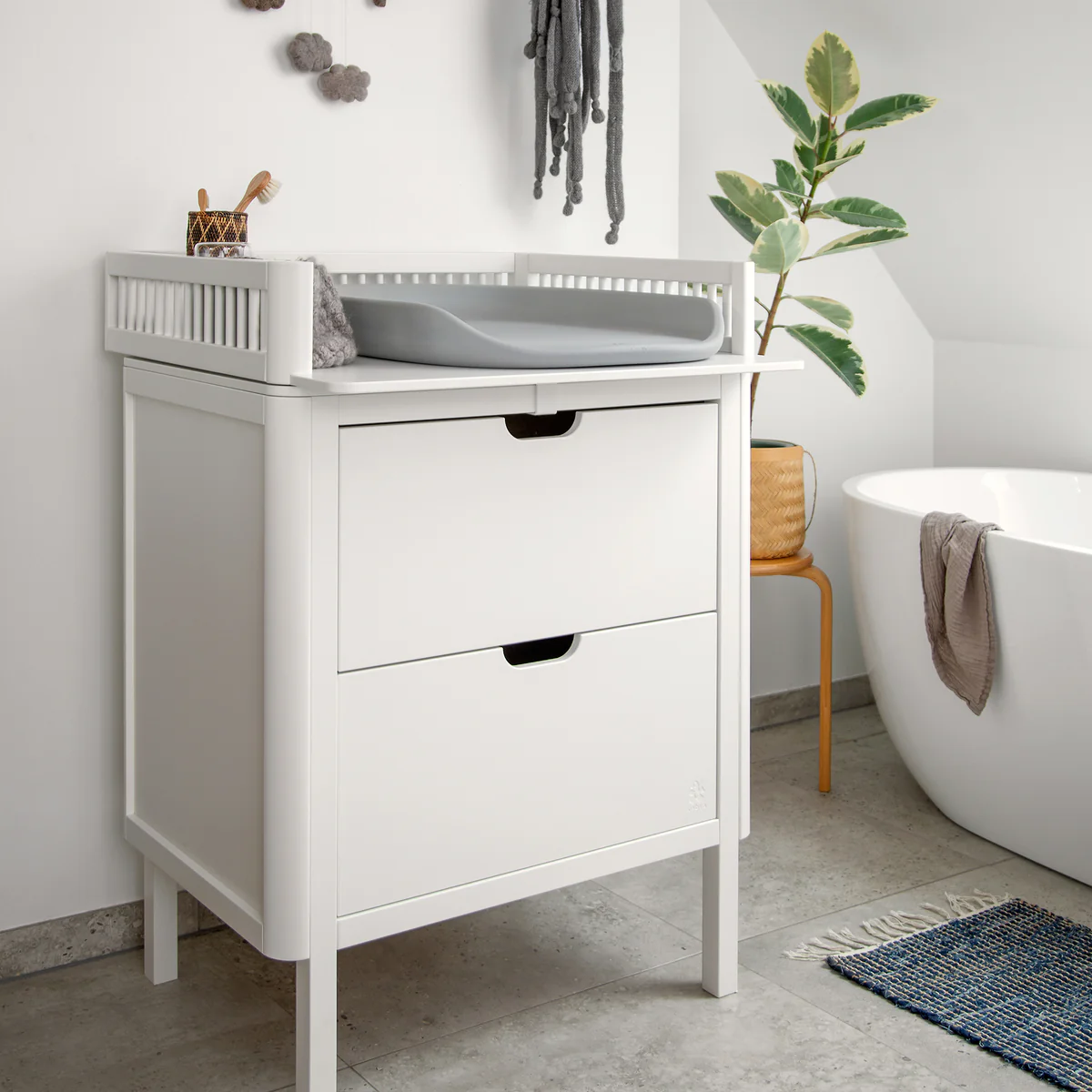 Matelas à langer PUSLE PUR Sebra Stone grey