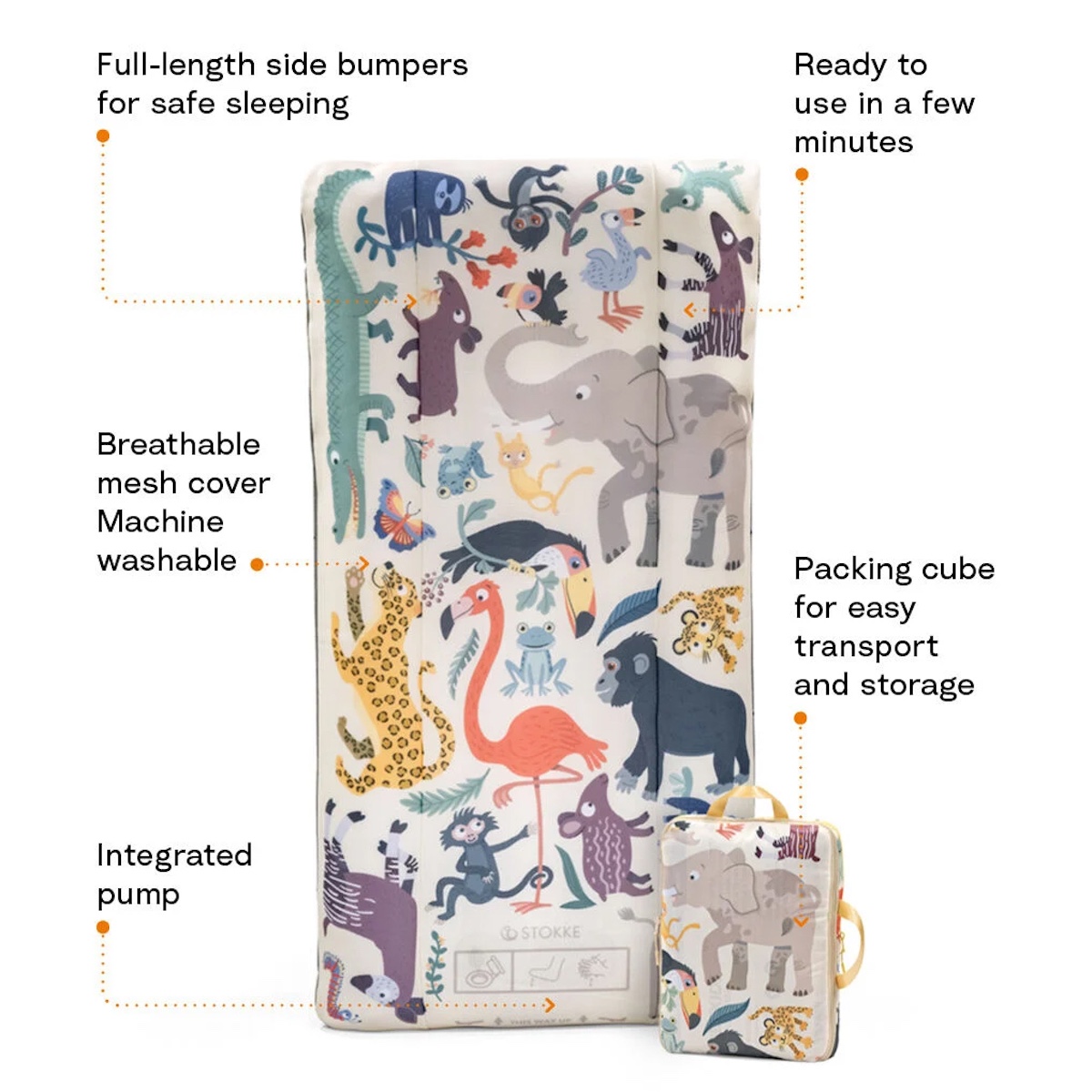 Matelas-lit de voyage gonflable CLOUDSLEEPER™ Stokke Animal Family