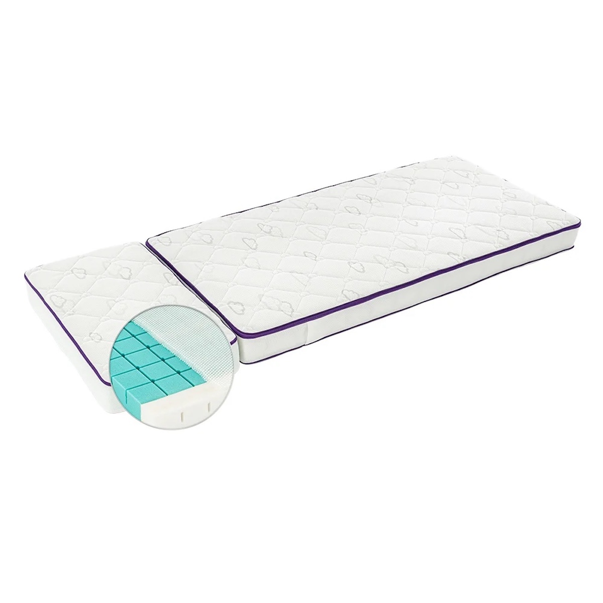 Matelas Wood mini+ baby + extension 68x120/68x40cm SPRING AIR Oliver Furniture