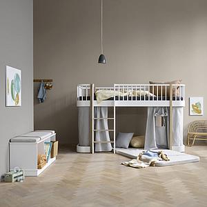 Meuble-banquette 106x43cm WOOD Oliver Furniture blanc