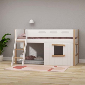 Mid sleeper NOR 200x90 Sl. ladder & Tree hut Oak window