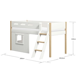 Mid sleeper NOR 200x90 Sl. ladder & Tree hut White window