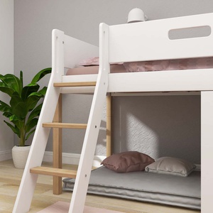 Mid sleeper NOR 200x90 Sl. ladder & Tree hut White window