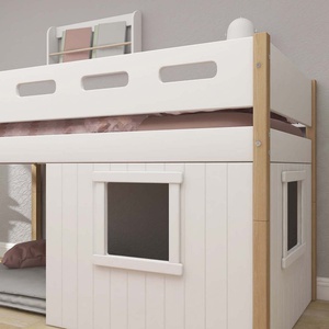 Mid sleeper NOR 200x90 Sl. ladder & Tree hut White window