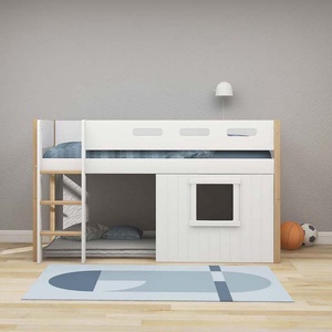 Mid sleeper NOR 200x90 Str. ladder & Tree hut White window