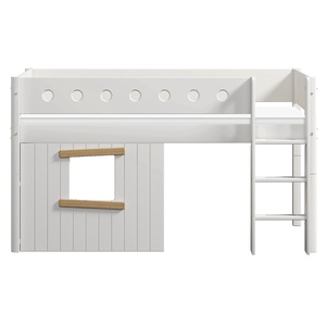 Mid sleeper WHITE 200x90 Str. ladder & Tree hut Oak window