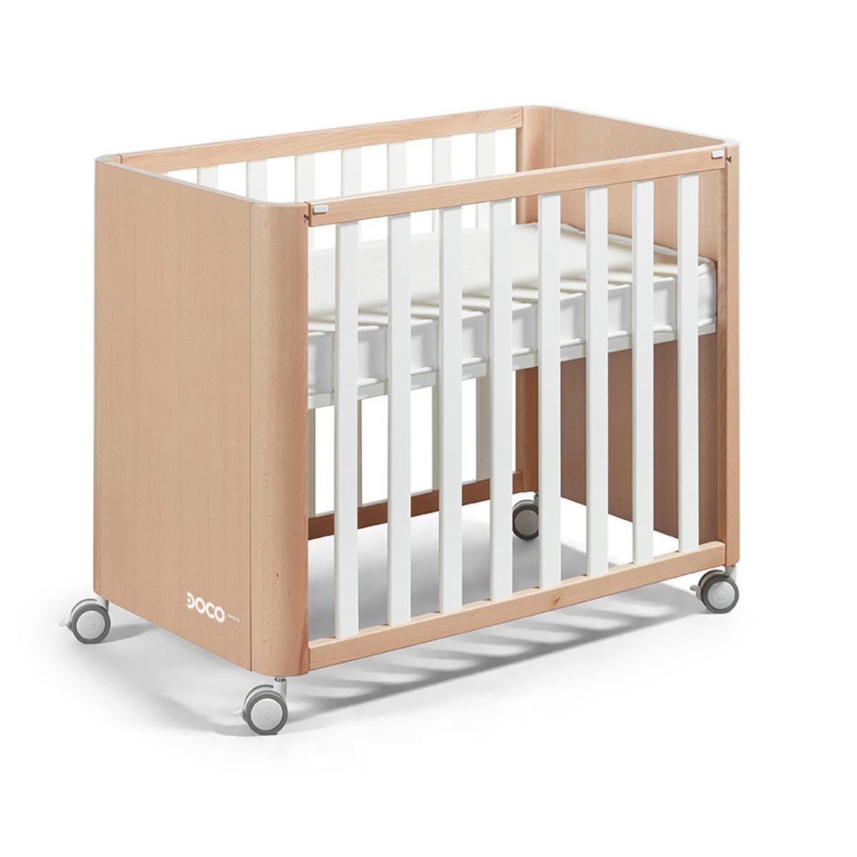 Mini-berceau DOCO Sleeping WOOD 90x50 (colchón incluido) Cotinfant blanc naturel