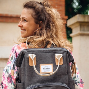 Mochila cambiador Wellington Beaba gris oscuro
