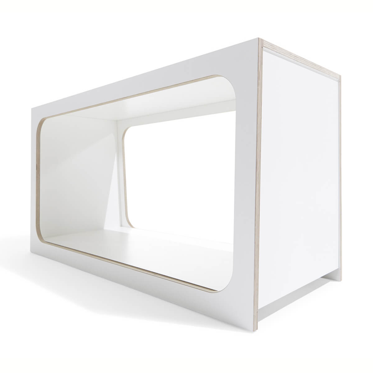 Module d'étagères BOXIT Müller Small Living blanc - bord en bouleau