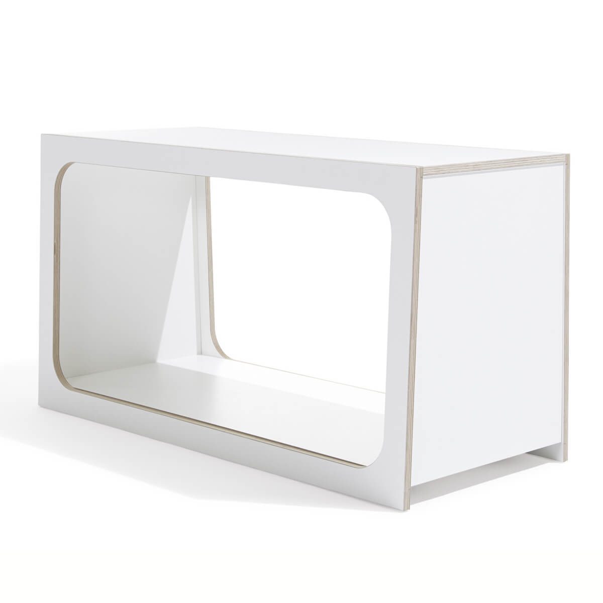 Module d'étagères BOXIT Müller Small Living blanc - bord en bouleau
