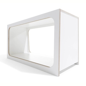 Module d'étagères BOXIT Müller Small Living blanc - bord en bouleau