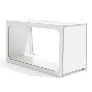 Module d'étagères BOXIT Müller Small Living blanc - bord en bouleau